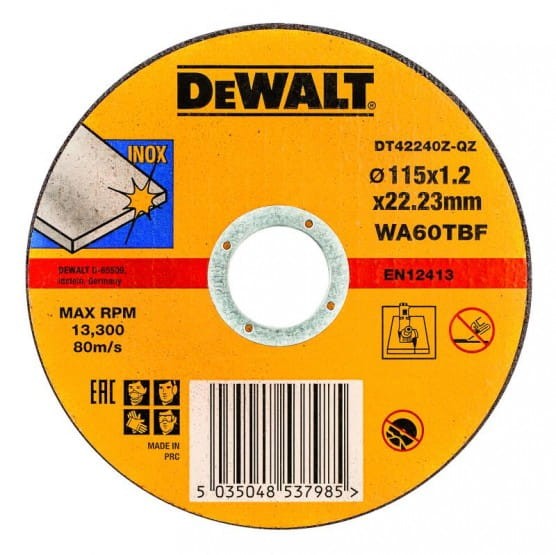  DEWALT DT42240Z tarcza do metalu INOX 115 x 1,2mm