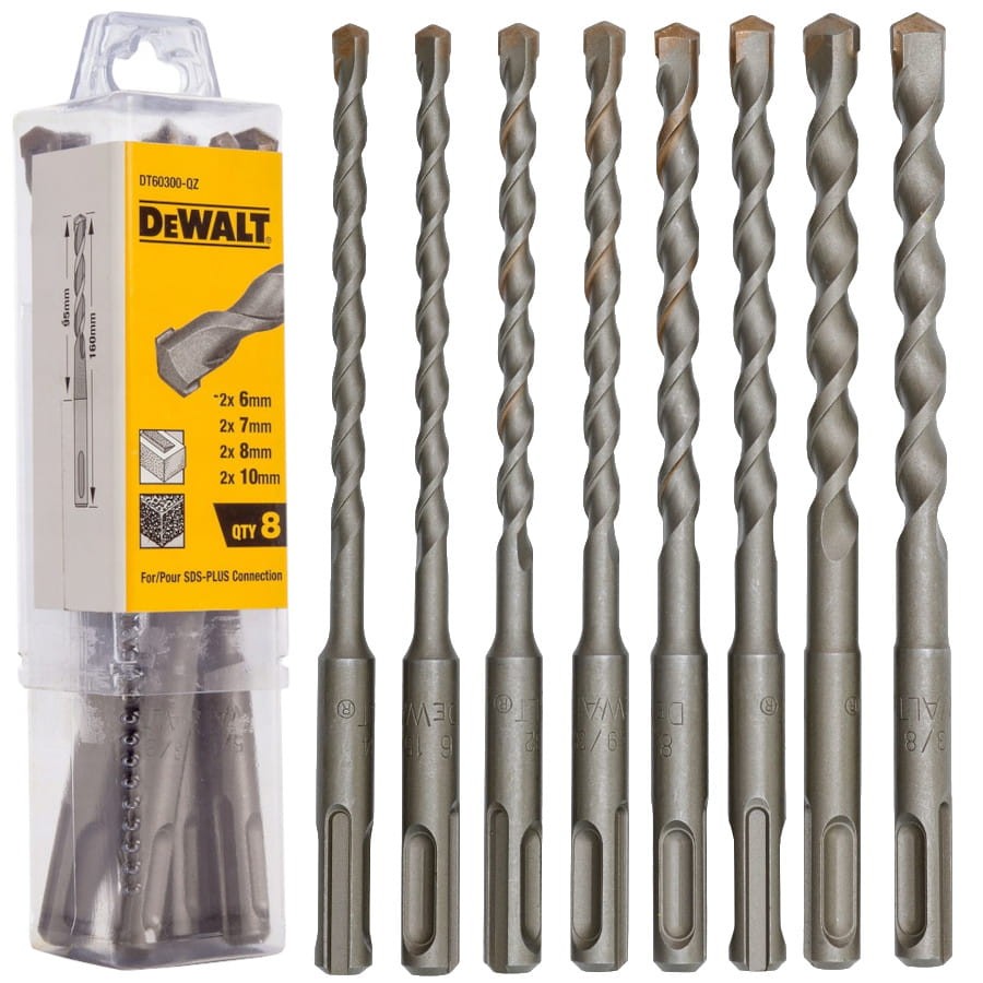 DEWALT DT60300 Wiertła SDS-PLUS 6-10mm 160mm 8szt