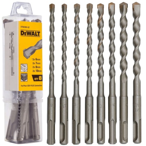 DEWALT DT60300 Wiertła SDS-PLUS 6-10mm 160mm 8szt