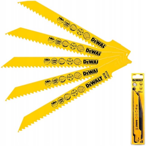 DEWALT DT2351 Brzeszczoty do drewna 152mm 5szt.