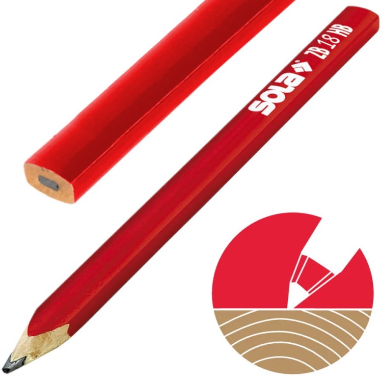 SOLA Ołówek stolarski ciesielski do drewna ZB18