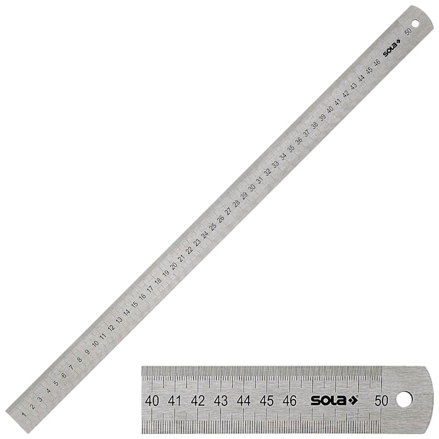 SOLA 56104401 Liniał LSB 500 linijka półsztywna dwustronna 50cm