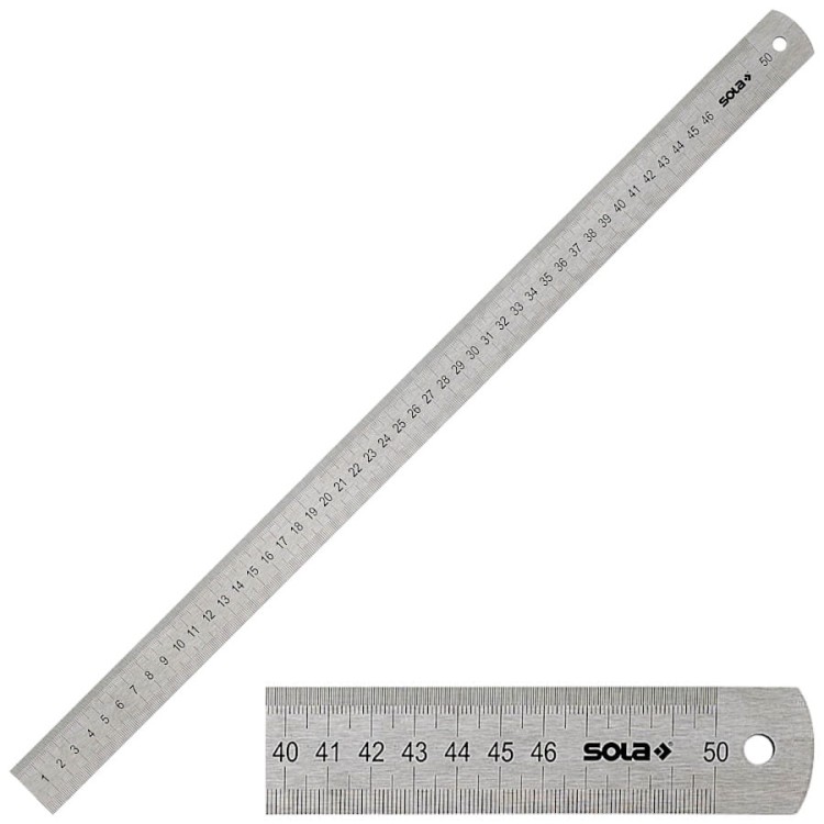 SOLA 56104401 Liniał LSB 500 linijka półsztywna dwustronna 50cm