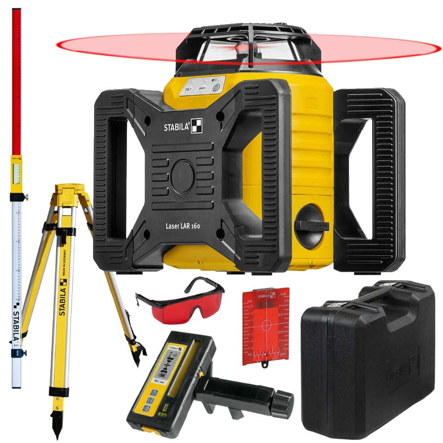 STABILA Niwelator laserowy LAR 160 IP65 + statyw, łata, odbiornik