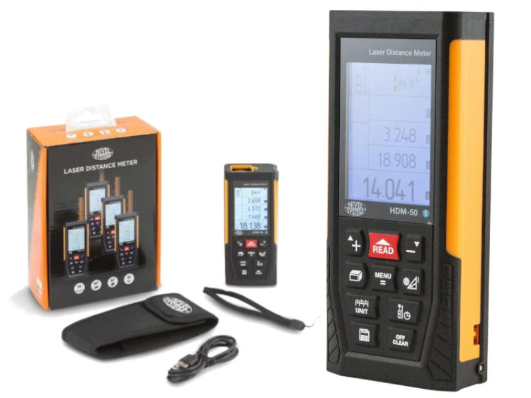 Dalmierz laserowy miernik 50m cyfrowy + akcesoria Nivel System HDM-50