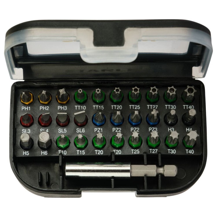 STANLEY STA60490 Bity końcówki PH PZ TORX 31el 1/4