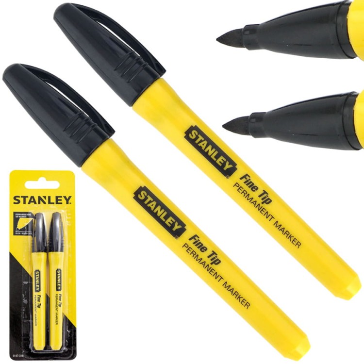 STANLEY 47-316 Marker fine tip czarny 2szt