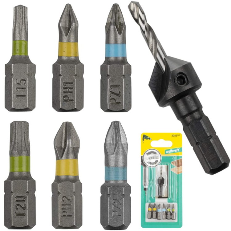 WOLFCRAFT 3085000 zestaw narzędzi do drewna 1/4"
