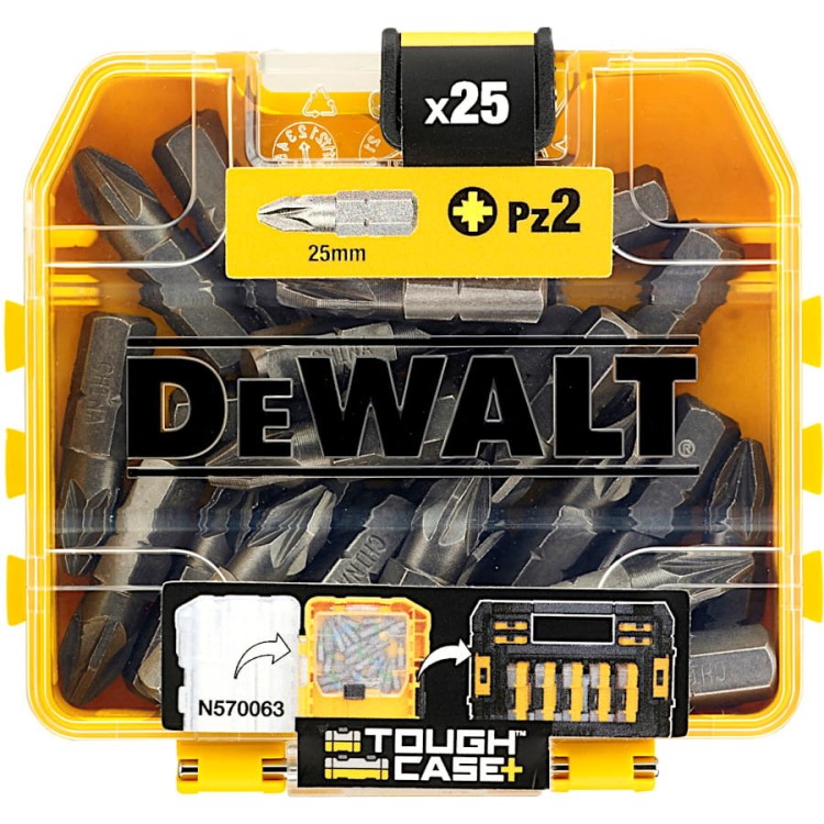 DEWALT DT71521 Zestaw końcówek bitów do wkrętarki Pz2 25szt.