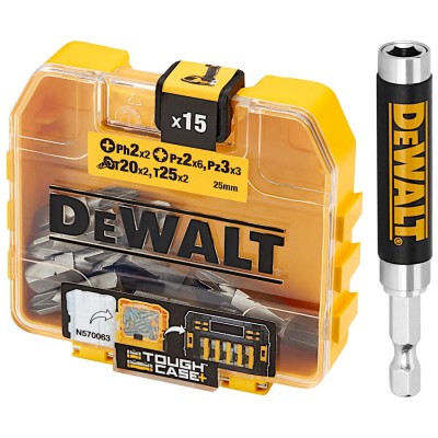 DEWALT DT71511 Zestaw bitów Ph Pz Torx do wkrętarki 16szt. w etui Tough Case
