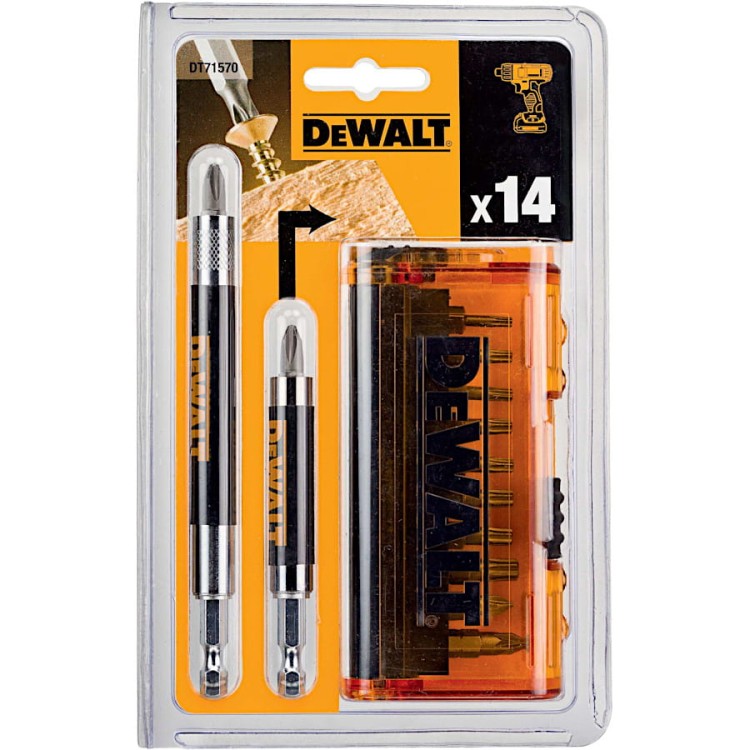 DEWALT Bity końcówki Ph, Pz, Torx 14el. w etui
