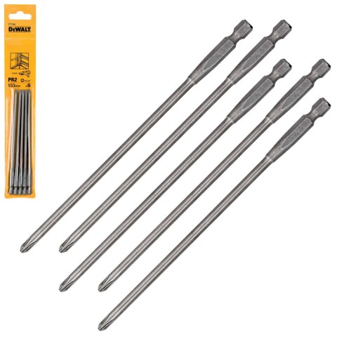DEWALT DT7206 Bity wkrętarskie Pr2 153mm 5szt. do DCF620 DCF621