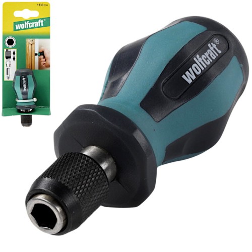 WOLFCRAFT 1239000 Wkrętak ręczny krótki z gniazdem do końcówek