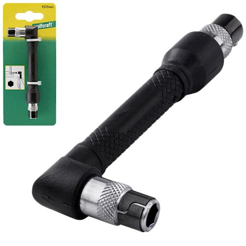 WOLFCRAFT 1573000 Wkrętak kątowy ręczny z 2 gniazdami do końcówek