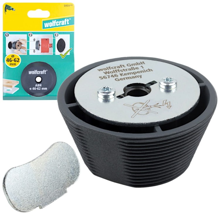 WOLFCRAFT 5951000 Adapter do powiększania otworów do otwornic 46-62 mm