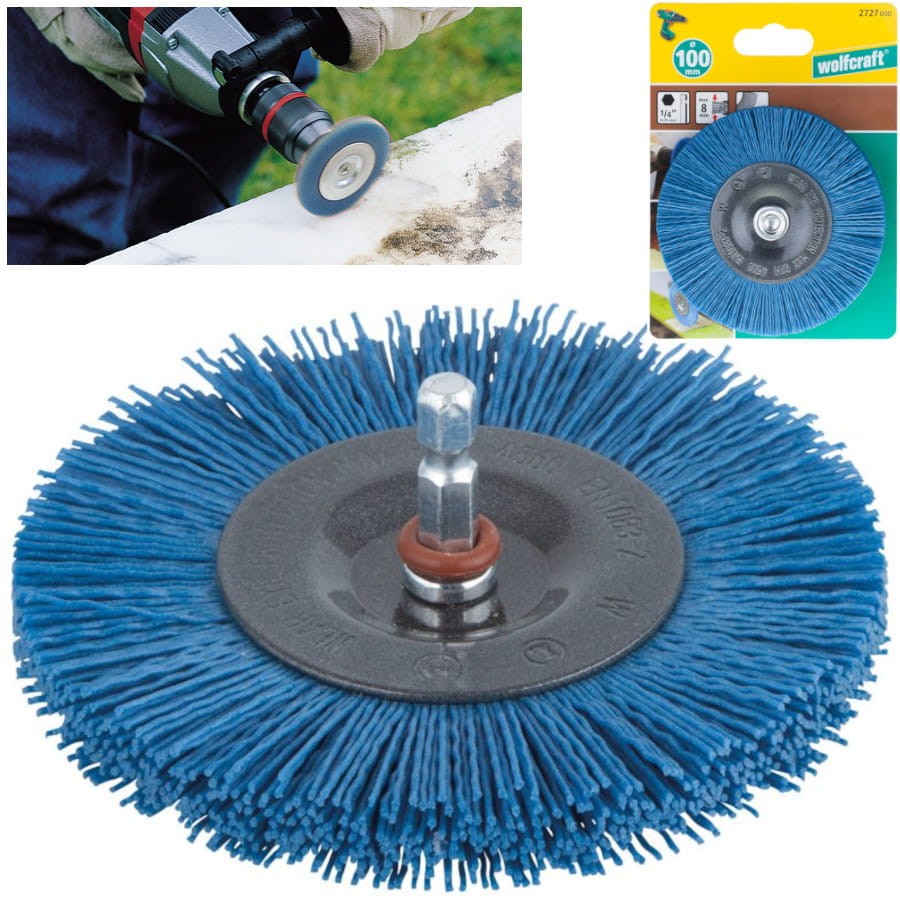 WOLFCRAFT Szczotka tarczowa nylonowa miękka 100mm