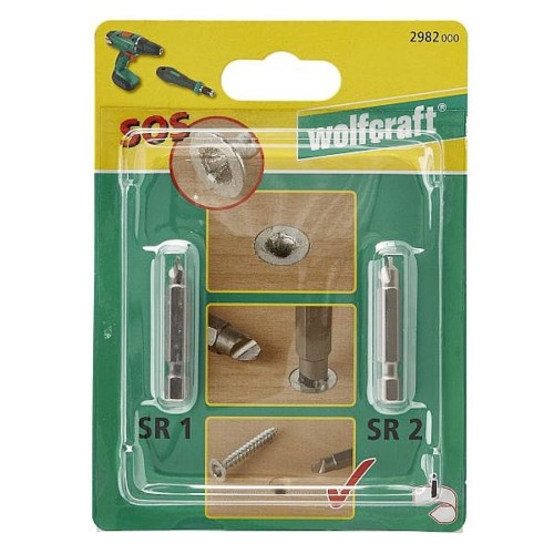 WOLFCRAFT 2982000 zestaw bitów do uszkodzonych wkrętów