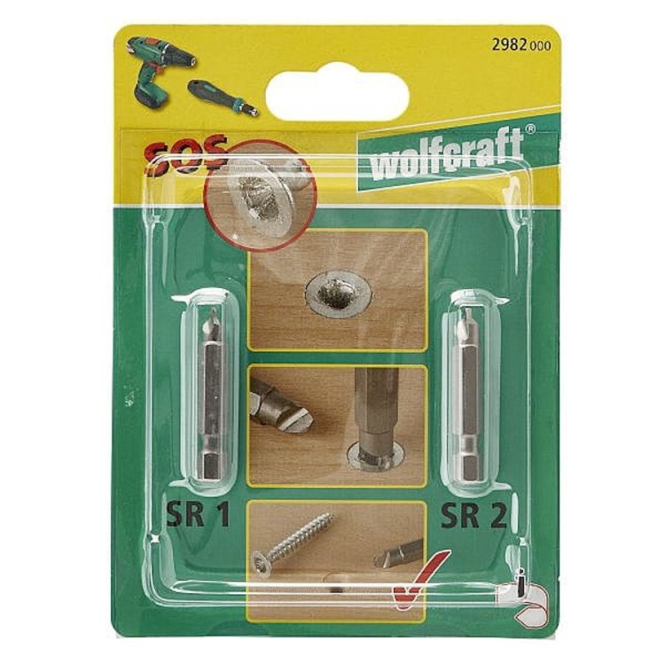 WOLFCRAFT 2982000 zestaw bitów do uszkodzonych wkrętów