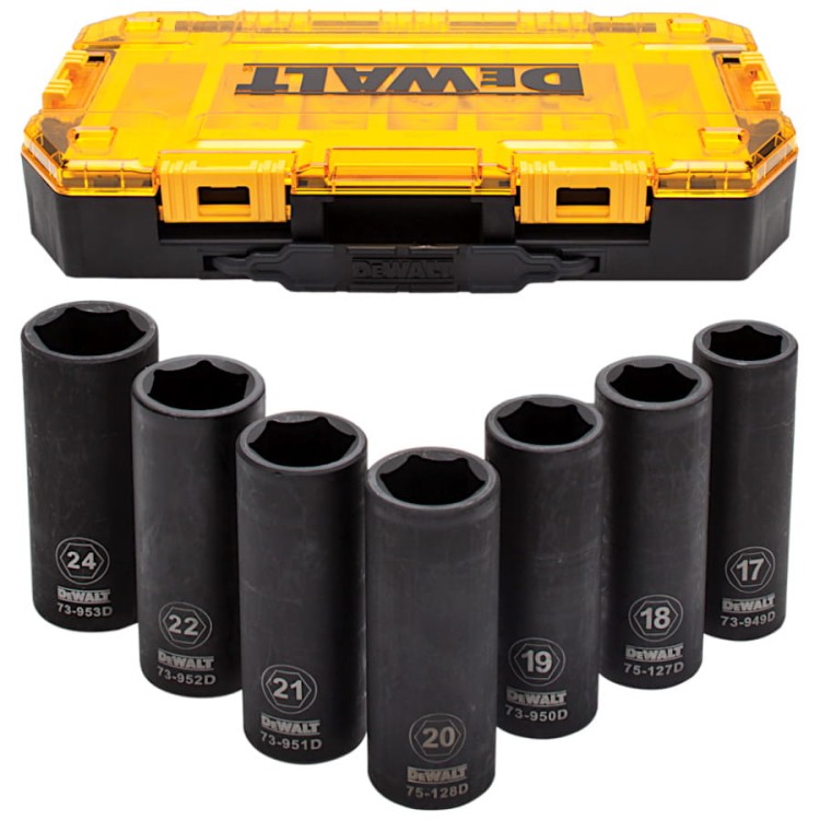DEWALT DWMT74737-0 Zestaw nasadek udarowych głębokich 1/2" 7szt.