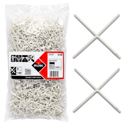 RUBI 02030 Krzyżyki dystansowe do układania płytek 1mm 1000szt