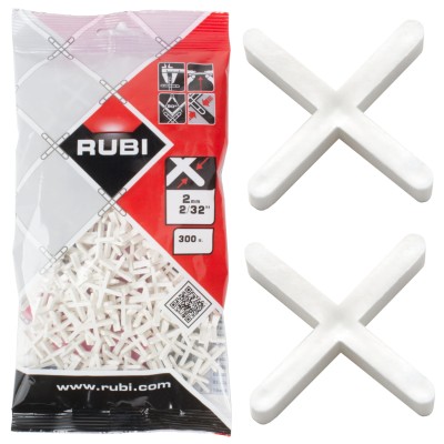 RUBI 02901 Krzyżyki dystansowe do układania płytek 2mm 300szt