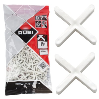 RUBI 02902 Krzyżyki dystansowe do układania płytek 3mm 200szt