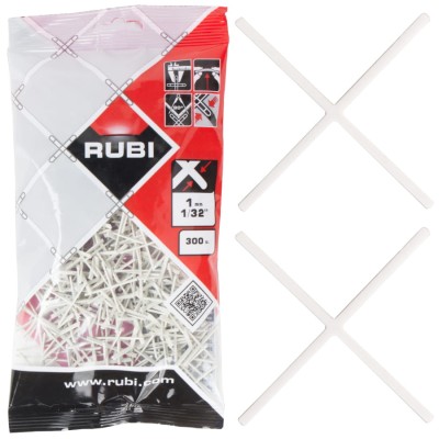 RUBI 02911 Krzyżyki dystansowe do układania płytek 1mm 300szt