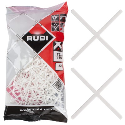 RUBI 02912 Krzyżyki dystansowe do układania płytek 1,5mm 300szt