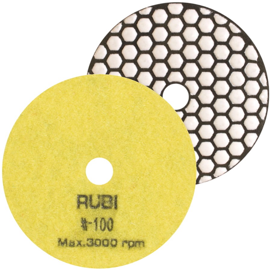 RUBI 62971 Tarcza diamentowa do polerowania na sucho 100mm gradacja 100