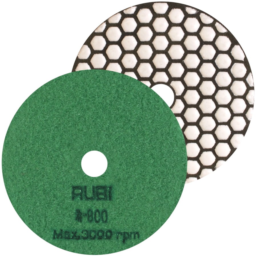RUBI 62974 Tarcza diamentowa do polerowania na sucho 100mm gradacja 800