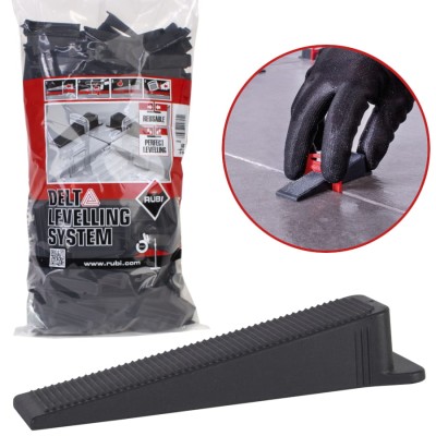 RUBI Kliny do poziomowania płytek 400szt. Delta levelling system
