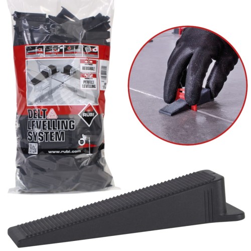 RUBI Kliny do poziomowania płytek 400szt. Delta levelling system