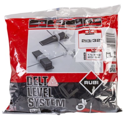 RUBI 02858 Klipsy do poziomowania płytek 11-20mm 2mm Delta Level System 100szt.