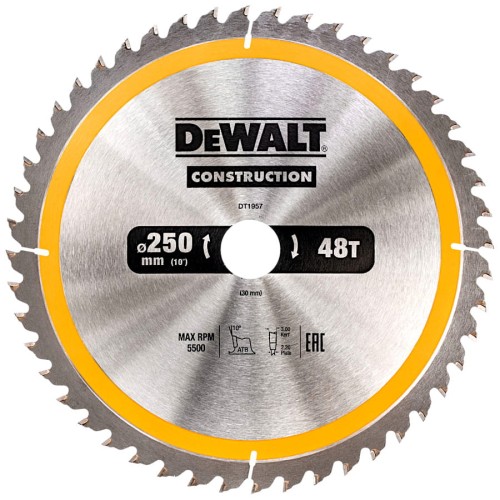 DEWALT DT1957 tarcza do drewna 250 x 30 mm