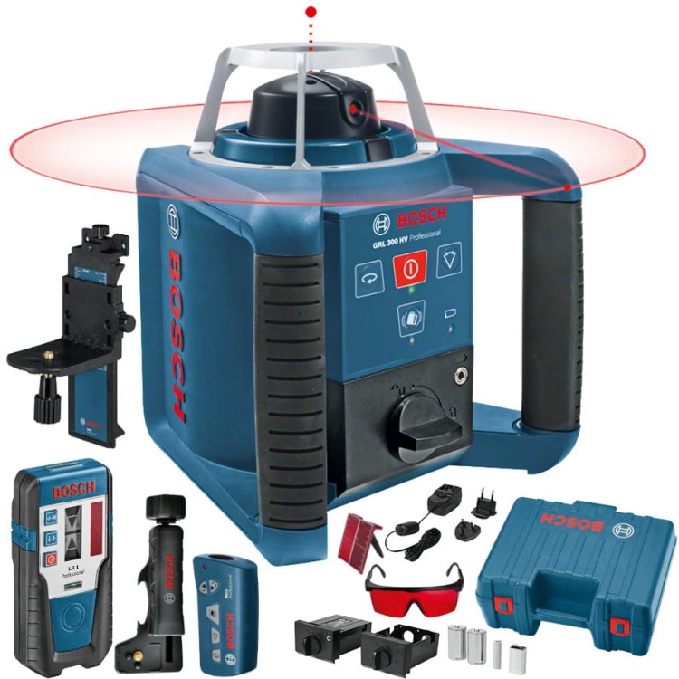 BOSCH GRL 300 HV Niwelator laserowy + odbiornik + akcesoria