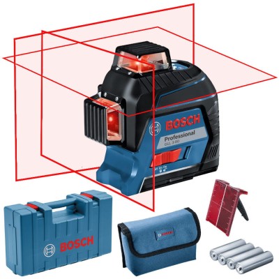BOSCH GLL 3-80 Laser krzyżowy 3 x 360° + akcesoria