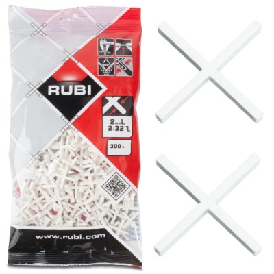 RUBI Krzyżyki dystansowe do układania płytek 2mm 300szt