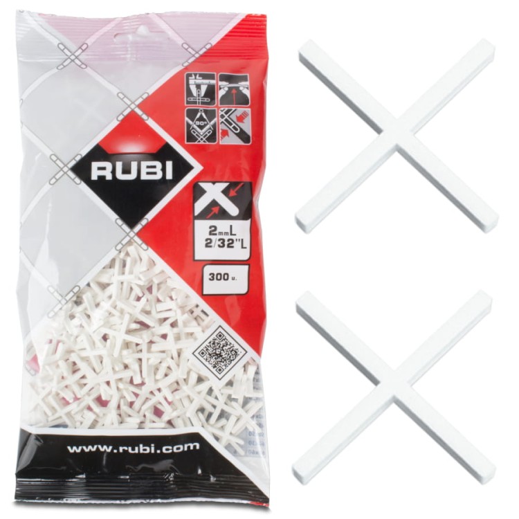 RUBI Krzyżyki dystansowe do układania płytek 2mm 300szt