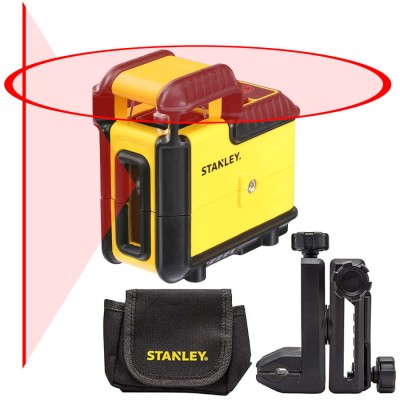 STANLEY CROSS 360 Laser liniowy krzyżowy 20m czerwony + akcesoria