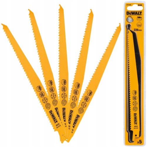 DEWALT DT2349 Brzeszczot piły szablastej 228mm 5szt