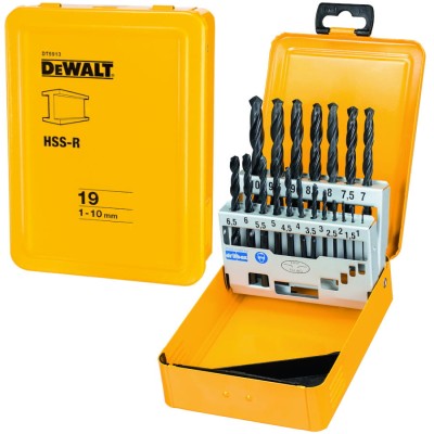 DEWALT DT5913 Wiertła do metalu HSS-R 19 sztuk