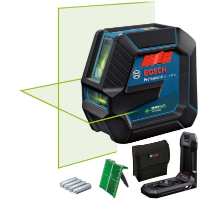 Laser liniowy zielony Bosch GLL 2-15 G + Uchwyt LB 10