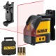 DeWALT DW088K Laser krzyżowy czerwony w walizce + akcesoria