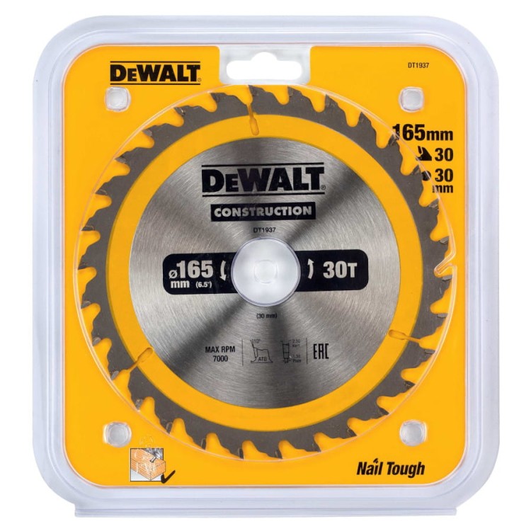 DEWALT Tarcza do drewna 165 x 30 mm 30T