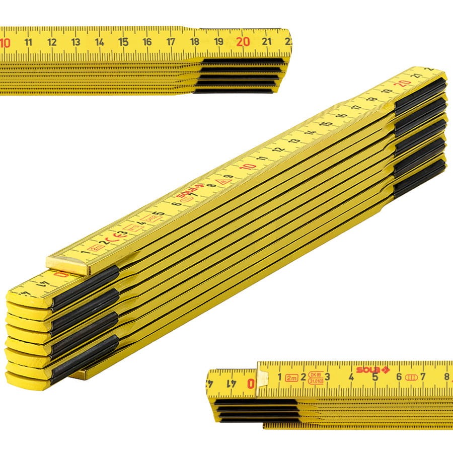 SOLA HG 2/10 drewniana miara składana 2 m