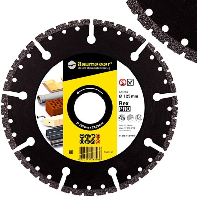 BAUMESSER Tarcza diamentowa Rex PRO 125x22.23mm