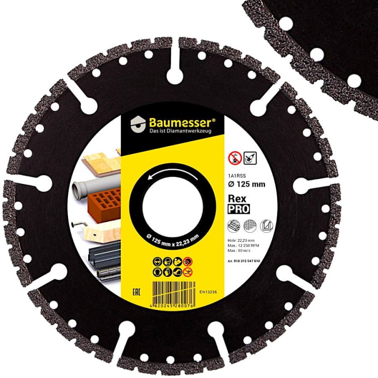 BAUMESSER Tarcza diamentowa Rex PRO 125x22.23mm