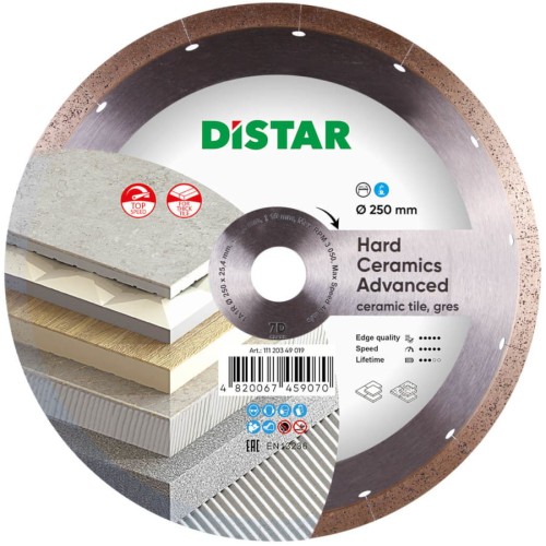 DISTAR Tarcza diamentowa 250x25,4mm Hard Ceramics