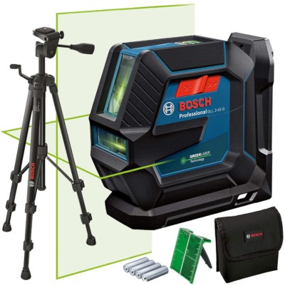 BOSCH GLL 2-15 G Laser krzyżowy zielony + statyw bosch BT-150