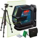 BOSCH GLL 2-15 G Laser krzyżowy zielony + statyw bosch BT-150